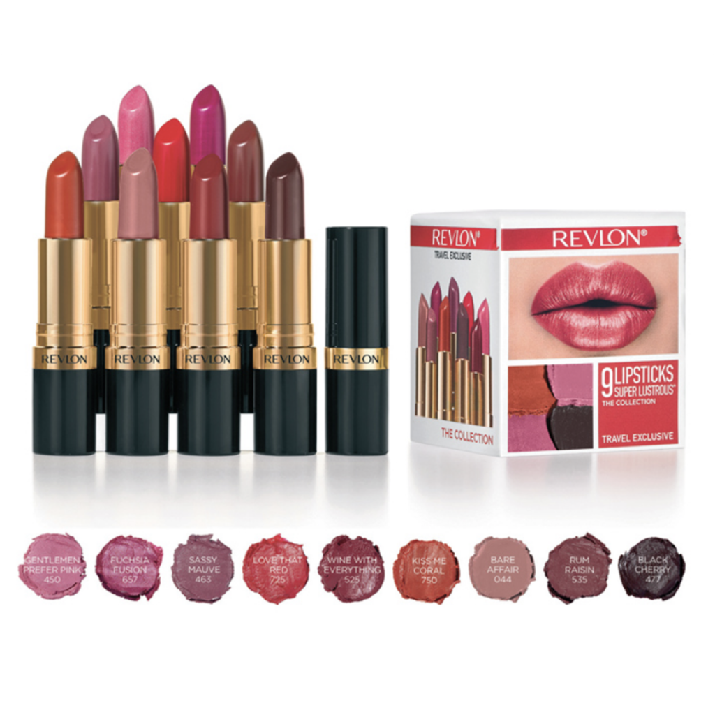 Revlon Super 9 Piece Lustrous Lipsticks Cube The Collection X 3