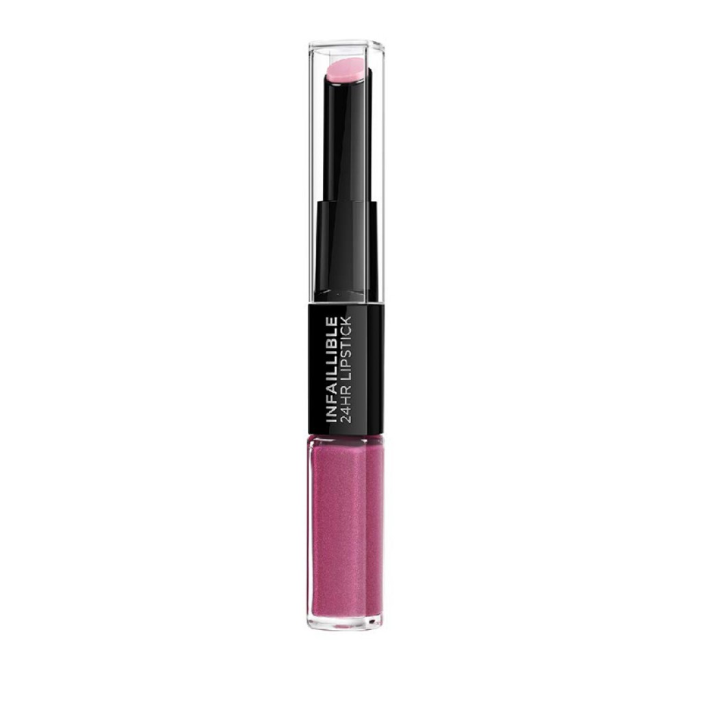 Loreal Infallible 24HR 2 Step Lipstick 121 Flawless Fuschia X 3